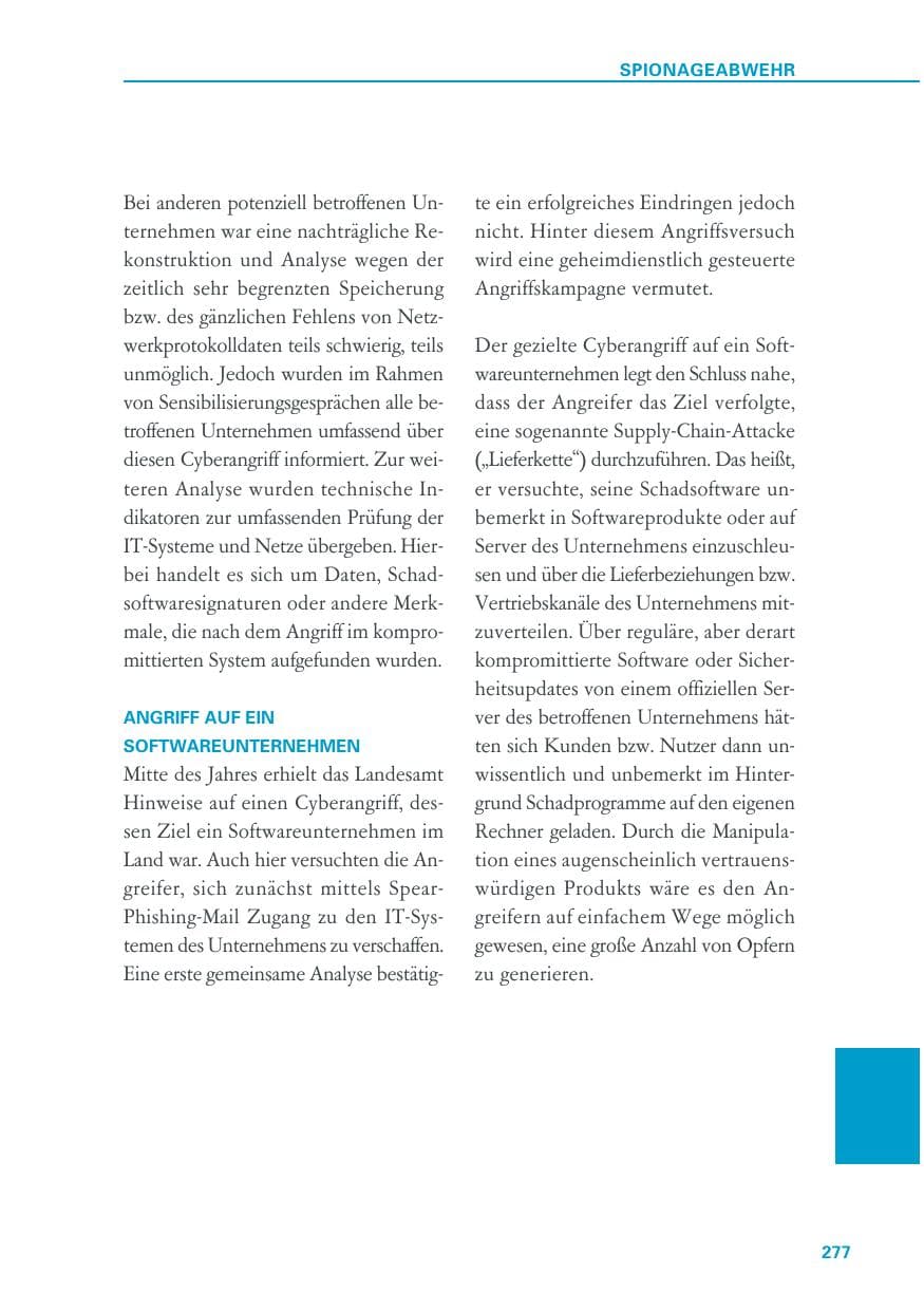 Seite 277 des Verfassungsschutzbericht 2018 Baden-Württemberg