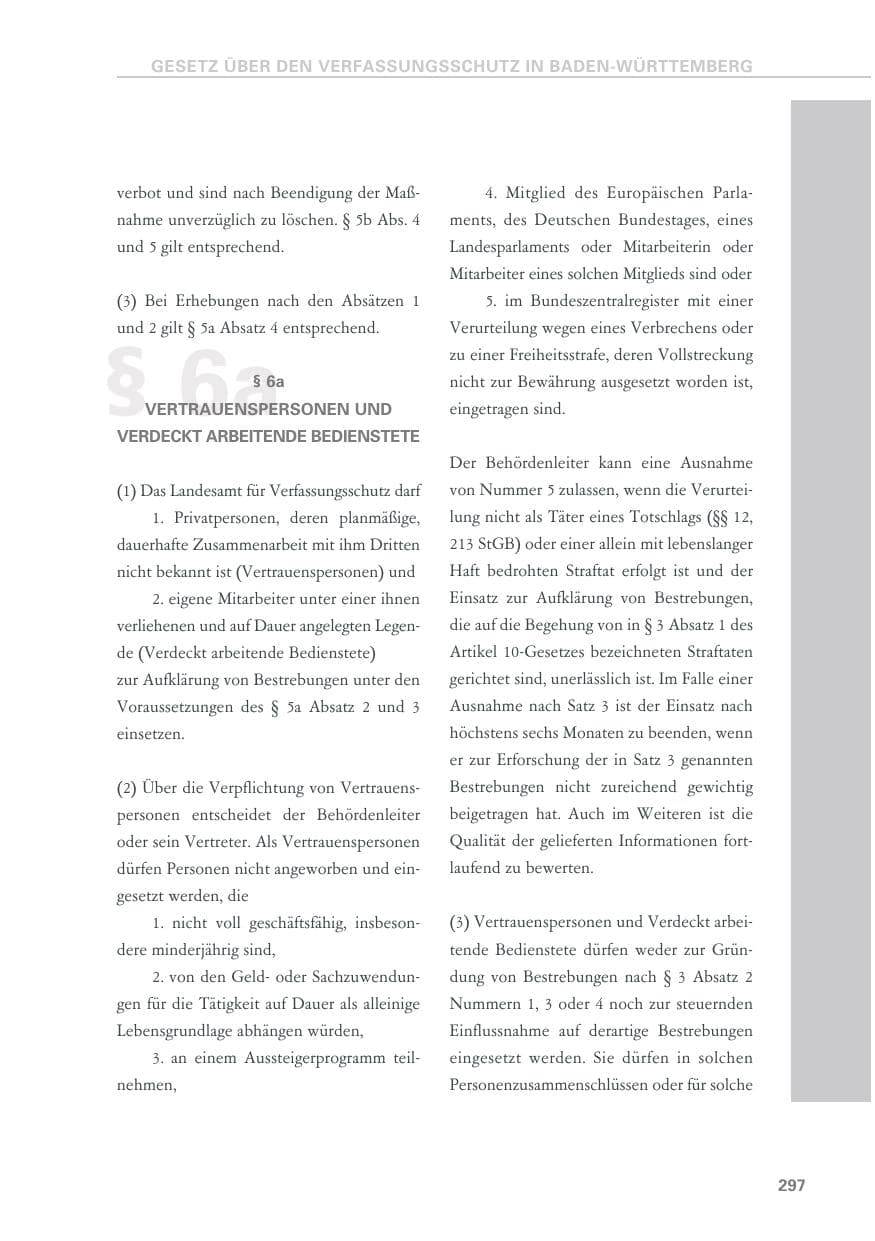 Seite 297 des Verfassungsschutzbericht 2018 Baden-Württemberg
