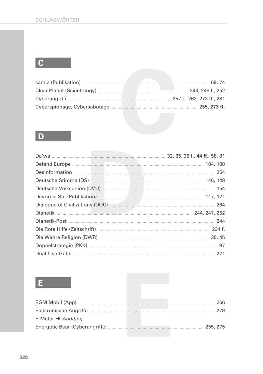 Seite 328 des Verfassungsschutzbericht 2018 Baden-Württemberg