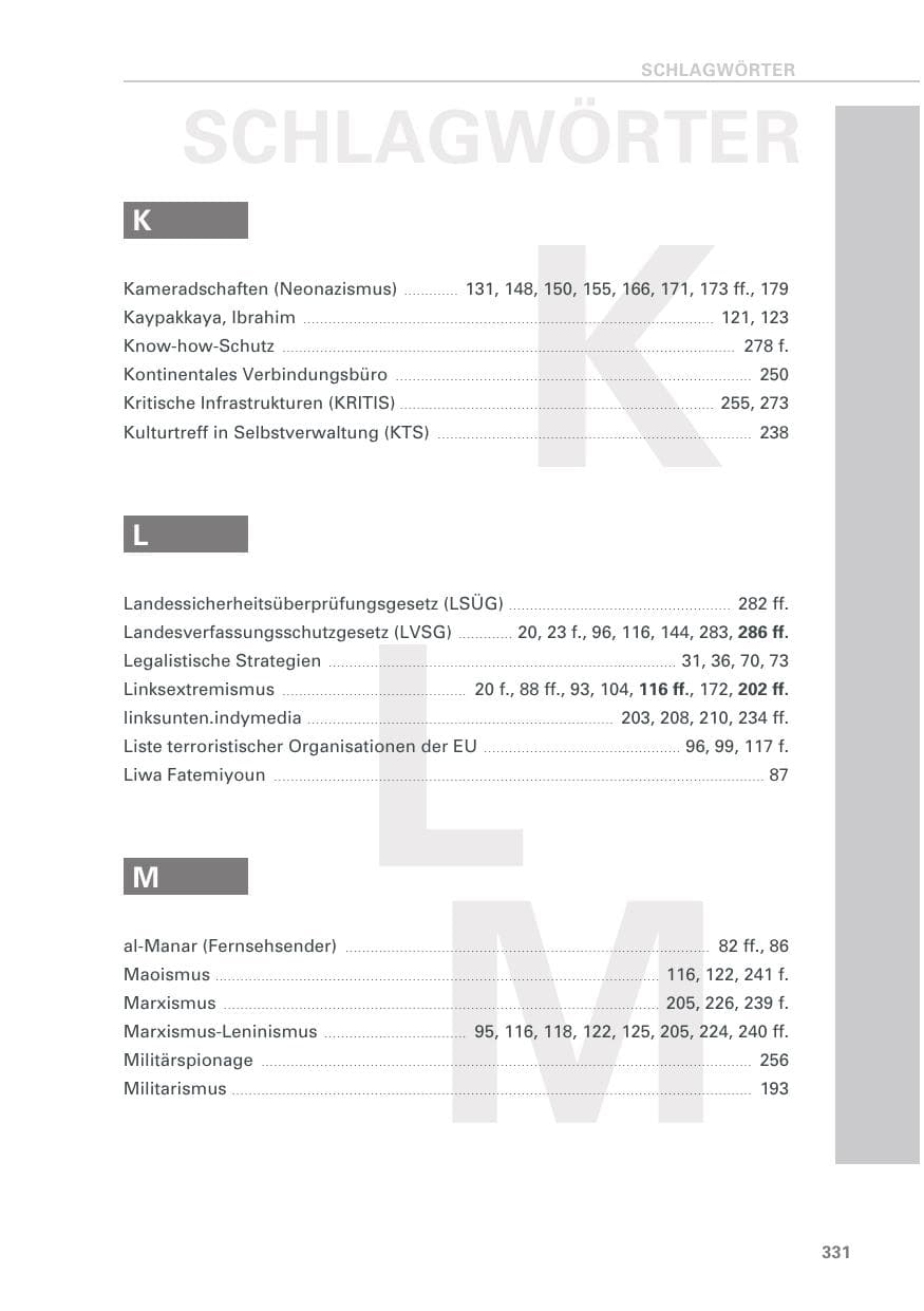 Seite 331 des Verfassungsschutzbericht 2018 Baden-Württemberg