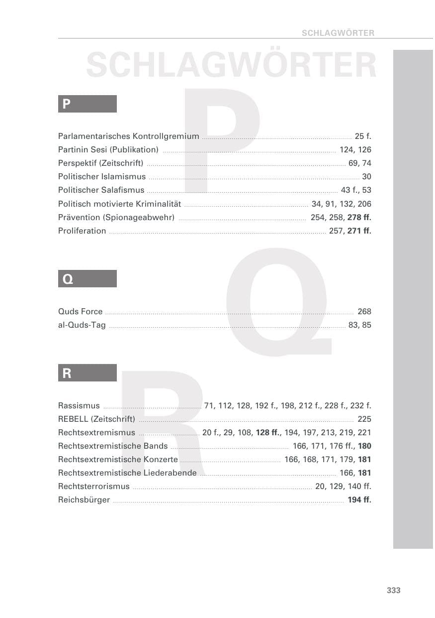 Seite 333 des Verfassungsschutzbericht 2018 Baden-Württemberg