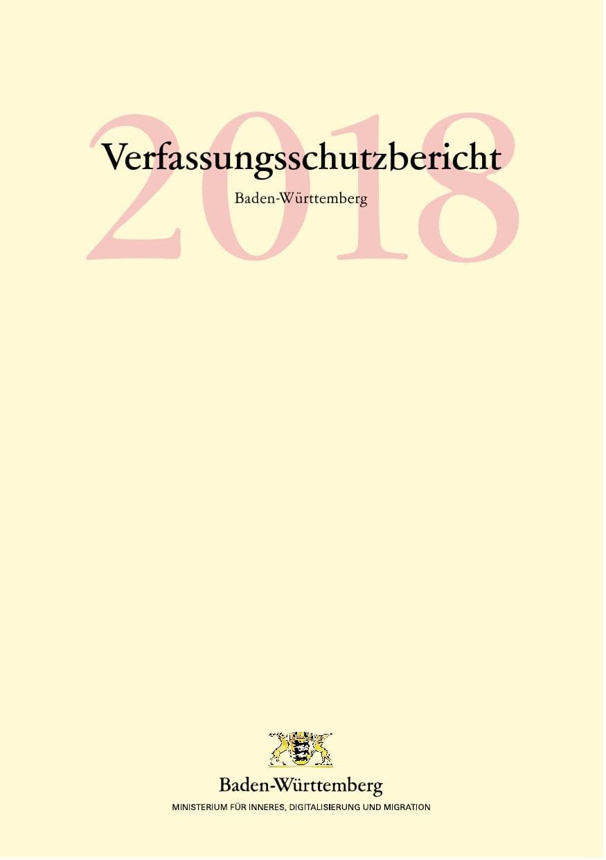 Seite 5 des Verfassungsschutzbericht 2018 Baden-Württemberg