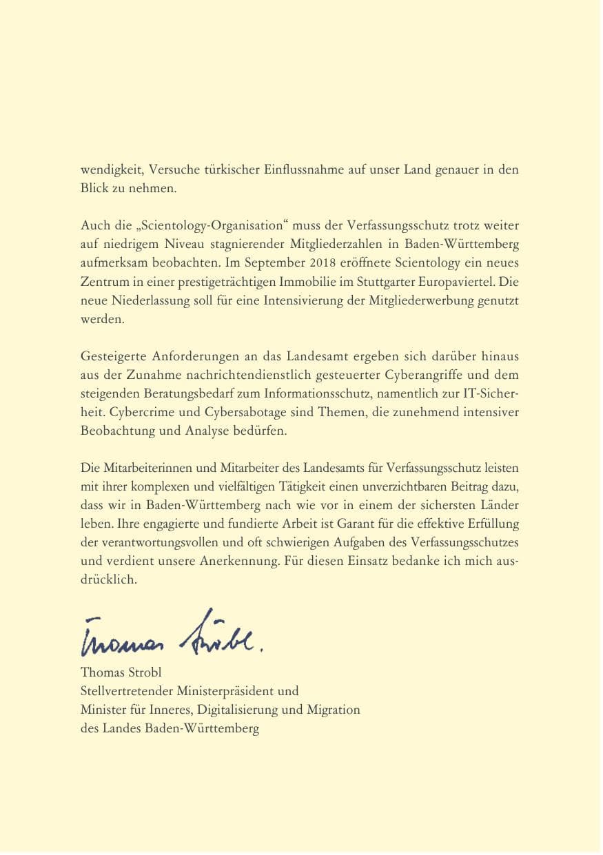Seite 9 des Verfassungsschutzbericht 2018 Baden-Württemberg