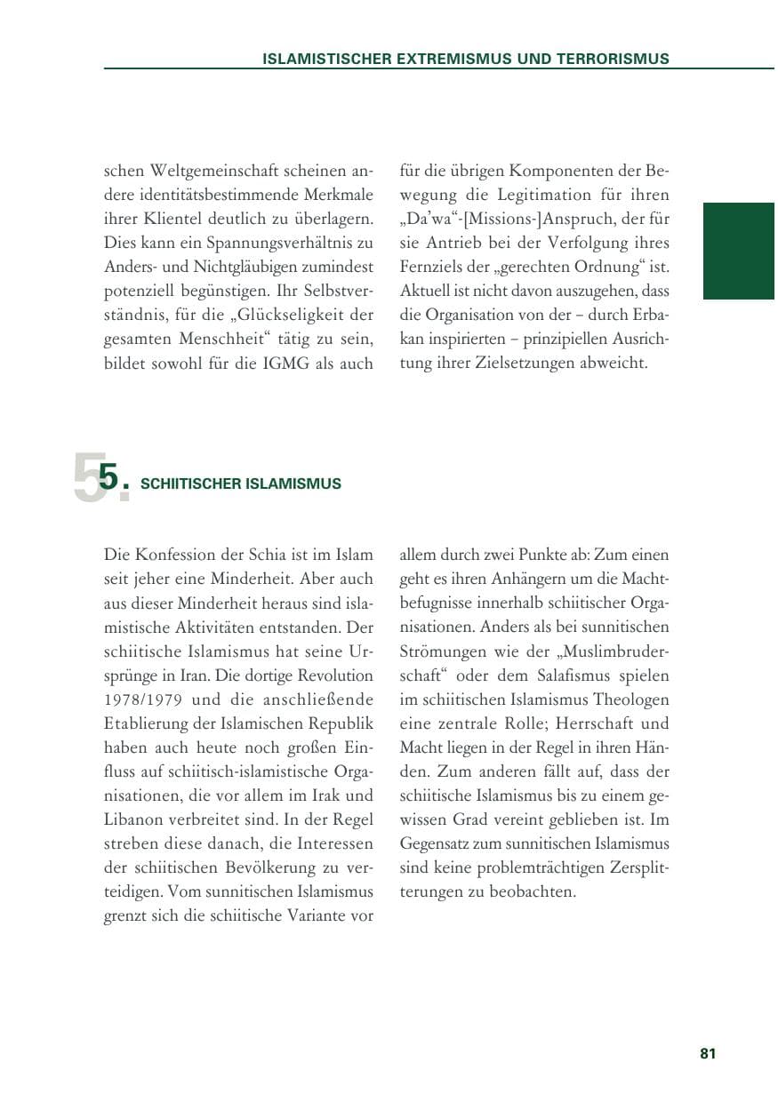 Seite 81 des Verfassungsschutzbericht 2018 Baden-Württemberg