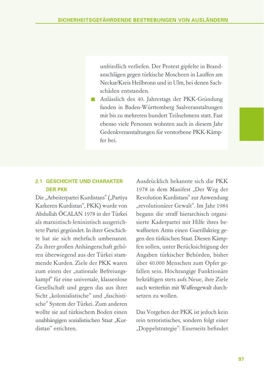 Seite 97 des Verfassungsschutzbericht 2018 Baden-Württemberg