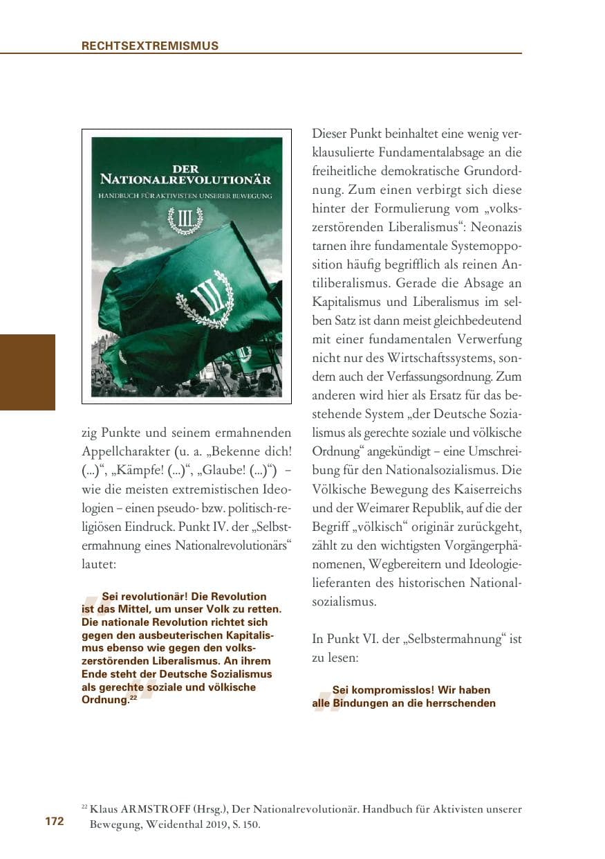 Seite 172 des Verfassungsschutzbericht 2019 Baden-Württemberg