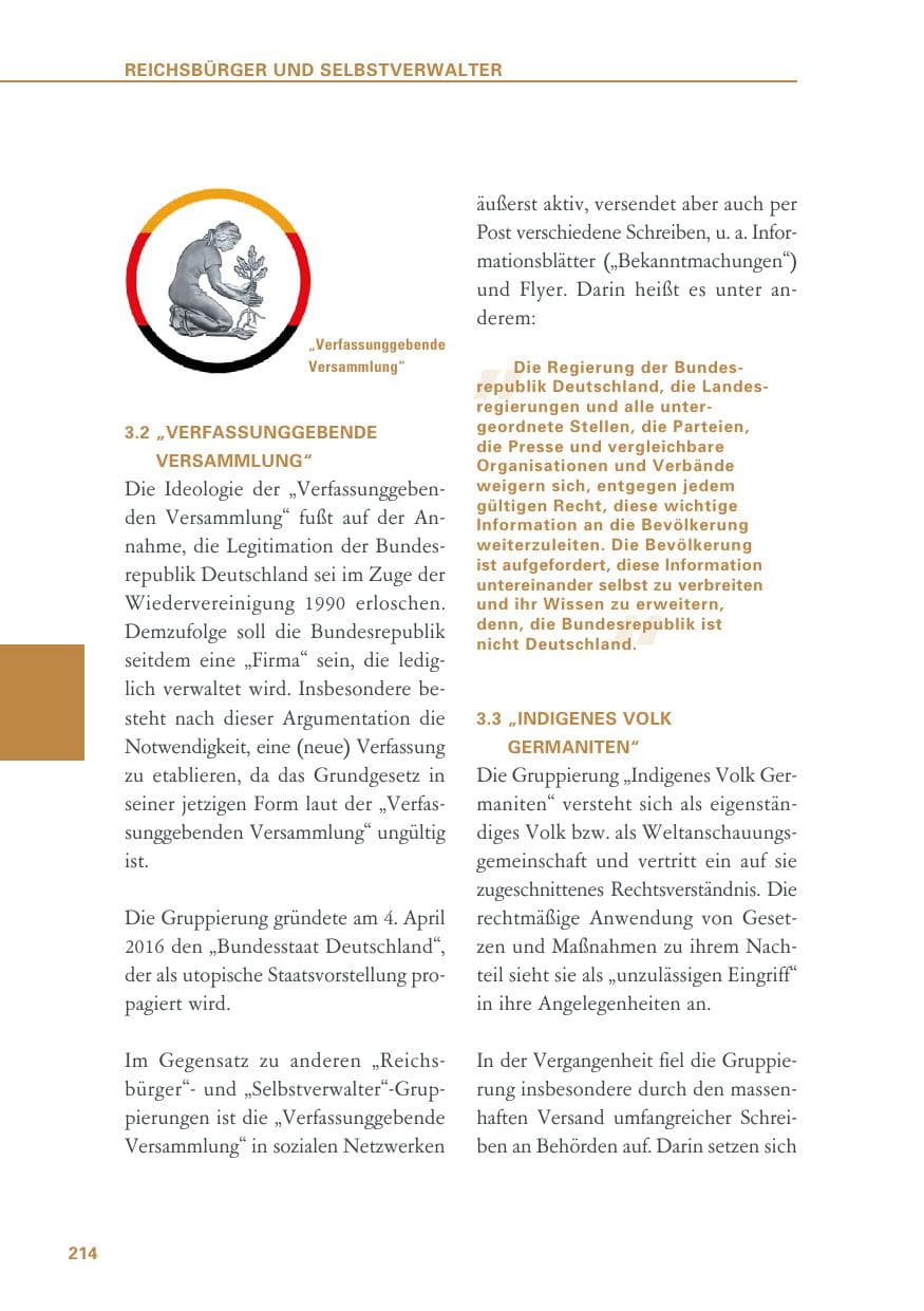 Seite 214 des Verfassungsschutzbericht 2019 Baden-Württemberg