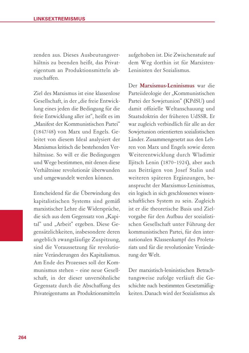 Seite 264 des Verfassungsschutzbericht 2019 Baden-Württemberg
