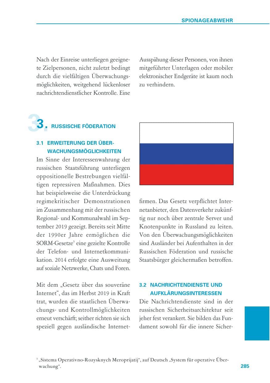 Seite 285 des Verfassungsschutzbericht 2019 Baden-Württemberg