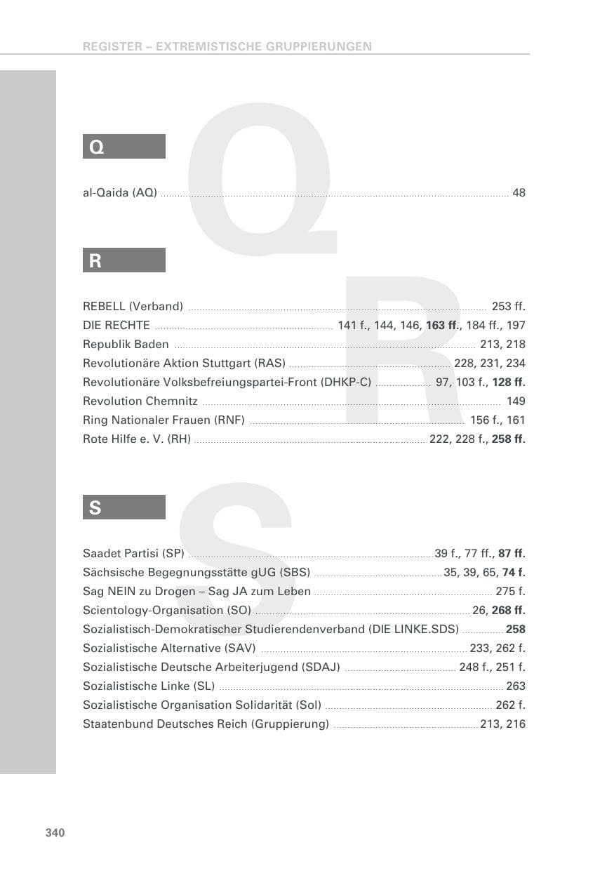 Seite 340 des Verfassungsschutzbericht 2019 Baden-Württemberg