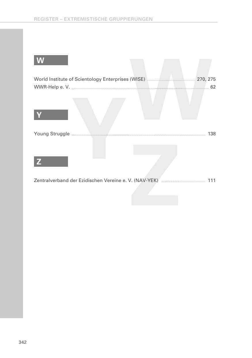 Seite 342 des Verfassungsschutzbericht 2019 Baden-Württemberg