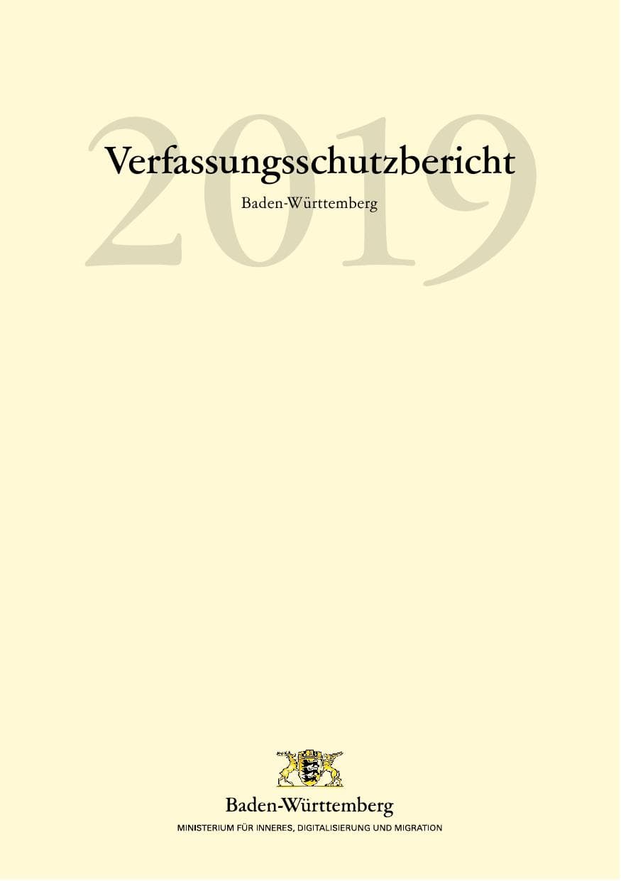 Seite 5 des Verfassungsschutzbericht 2019 Baden-Württemberg