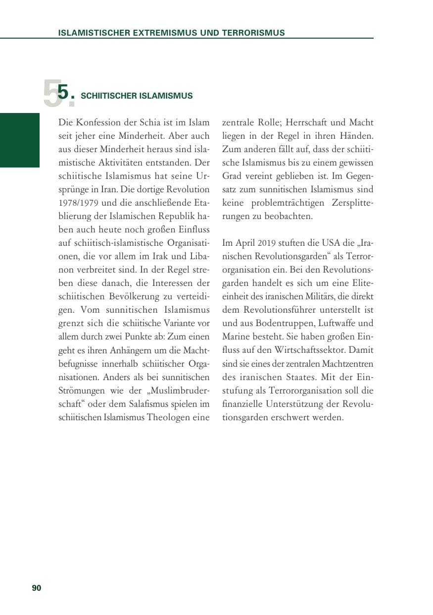 Seite 90 des Verfassungsschutzbericht 2019 Baden-Württemberg