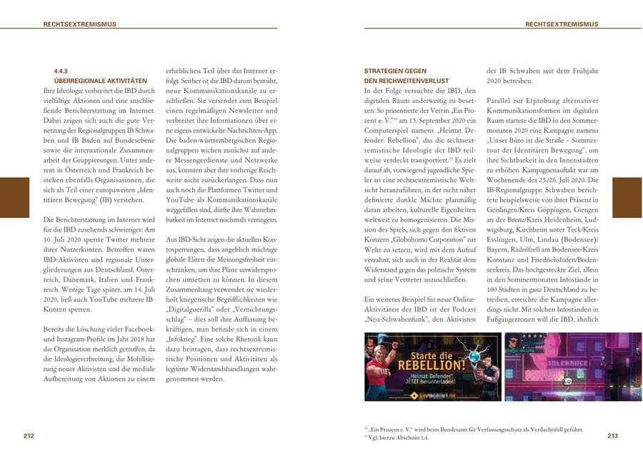 Seite 107 des Verfassungsschutzbericht 2020 Baden-Württemberg