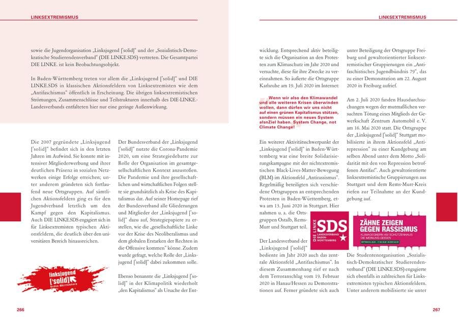 Seite 134 des Verfassungsschutzbericht 2020 Baden-Württemberg