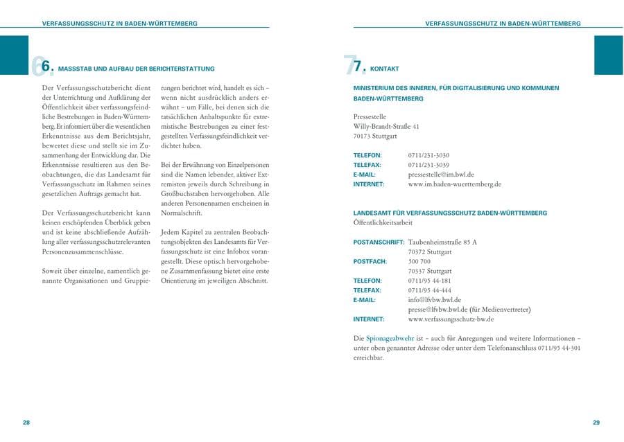 Seite 15 des Verfassungsschutzbericht 2020 Baden-Württemberg