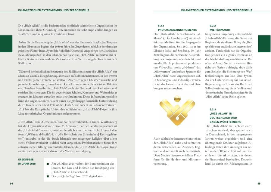 Seite 48 des Verfassungsschutzbericht 2020 Baden-Württemberg