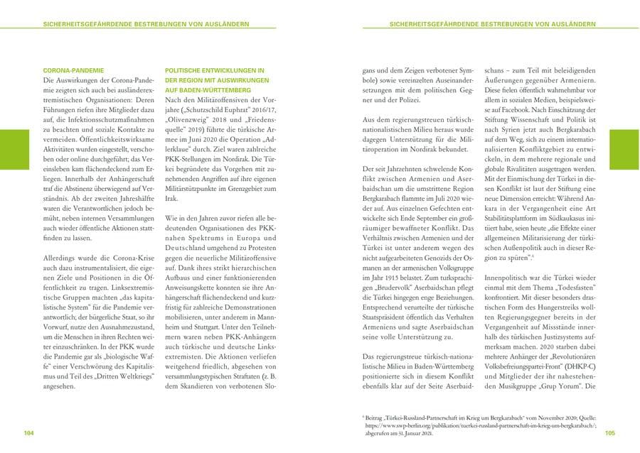 Seite 53 des Verfassungsschutzbericht 2020 Baden-Württemberg