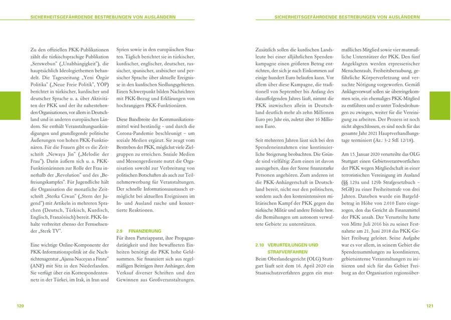 Seite 61 des Verfassungsschutzbericht 2020 Baden-Württemberg