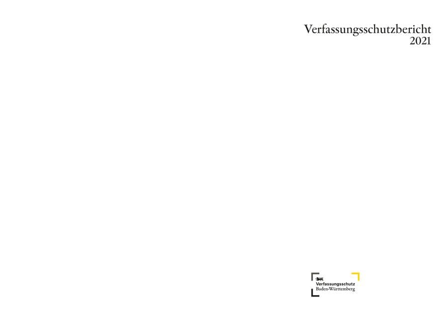Seite 2 des Verfassungsschutzbericht 2021 Baden-Württemberg