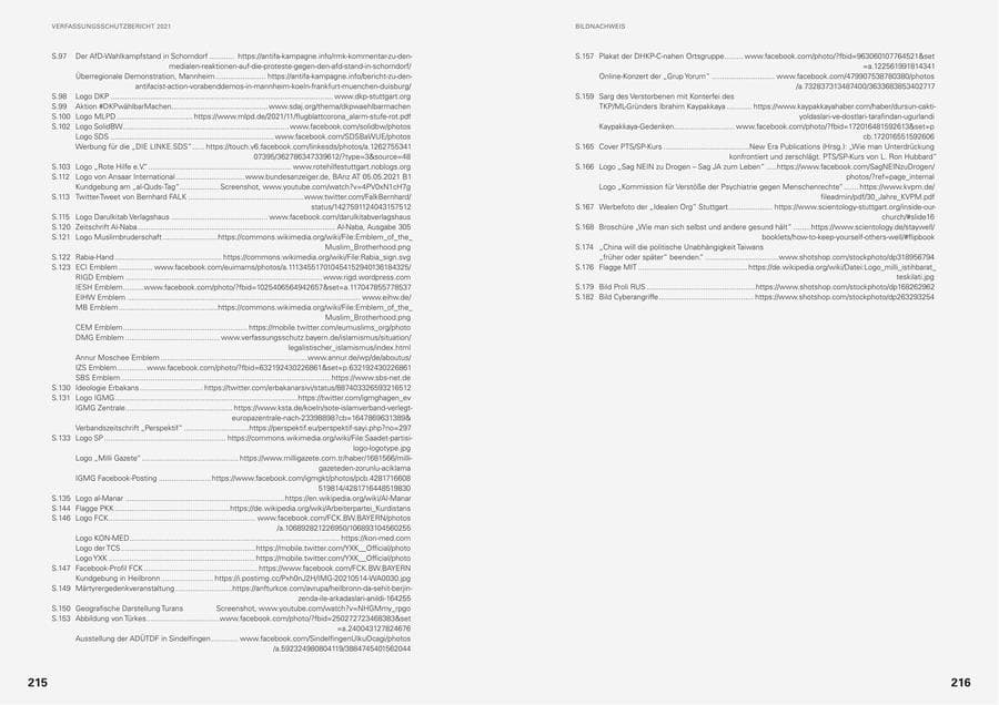 Seite 110 des Verfassungsschutzbericht 2021 Baden-Württemberg
