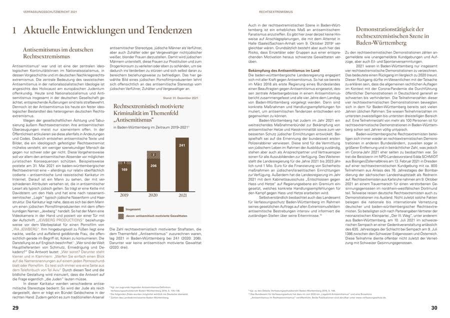 Seite 17 des Verfassungsschutzbericht 2021 Baden-Württemberg