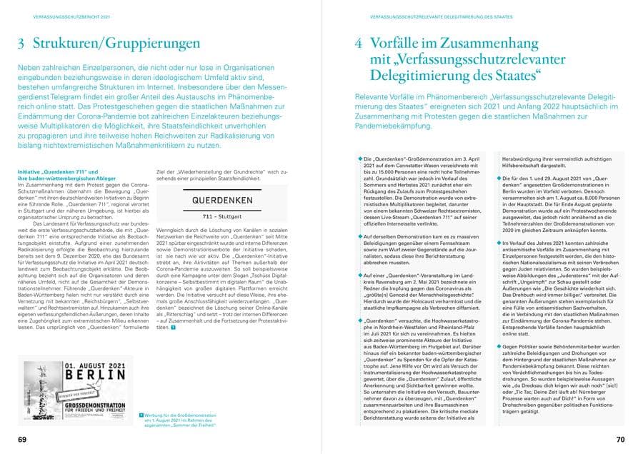 Seite 37 des Verfassungsschutzbericht 2021 Baden-Württemberg