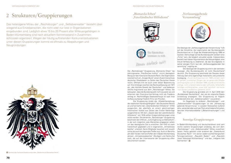 Seite 42 des Verfassungsschutzbericht 2021 Baden-Württemberg