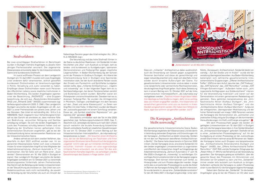 Seite 49 des Verfassungsschutzbericht 2021 Baden-Württemberg