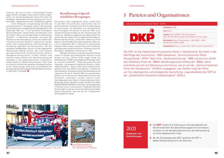 Seite 51 des Verfassungsschutzbericht 2021 Baden-Württemberg