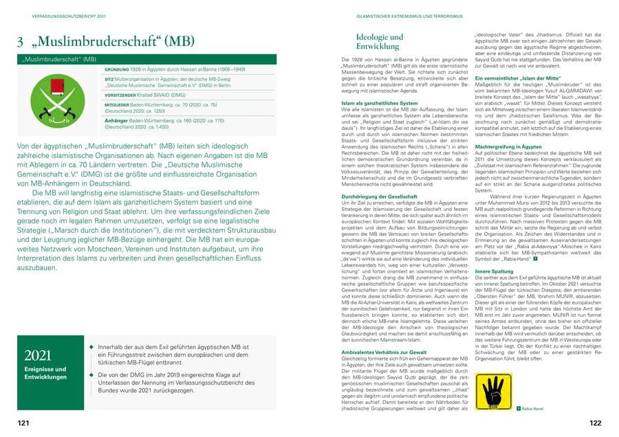 Seite 63 des Verfassungsschutzbericht 2021 Baden-Württemberg