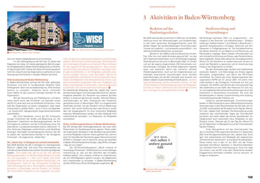 Seite 86 des Verfassungsschutzbericht 2021 Baden-Württemberg