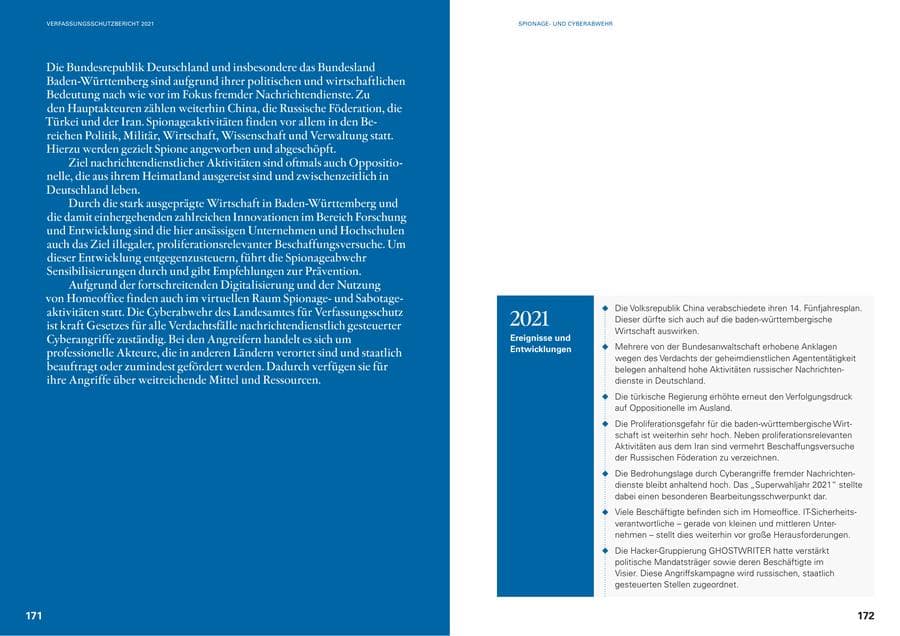 Seite 88 des Verfassungsschutzbericht 2021 Baden-Württemberg