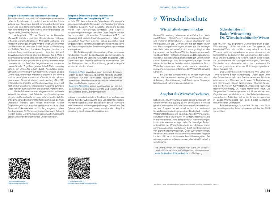 Seite 94 des Verfassungsschutzbericht 2021 Baden-Württemberg