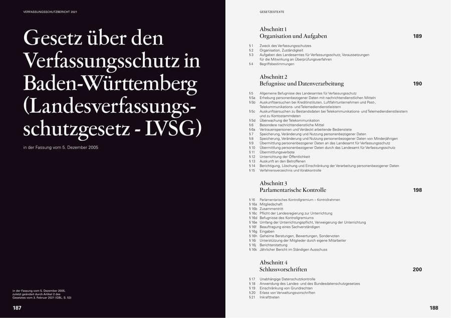 Seite 96 des Verfassungsschutzbericht 2021 Baden-Württemberg