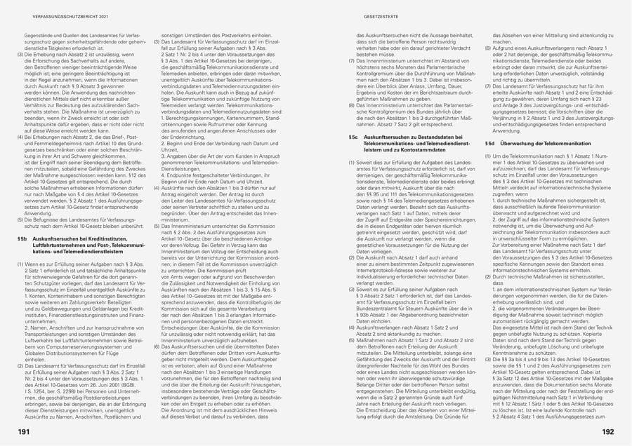 Seite 98 des Verfassungsschutzbericht 2021 Baden-Württemberg