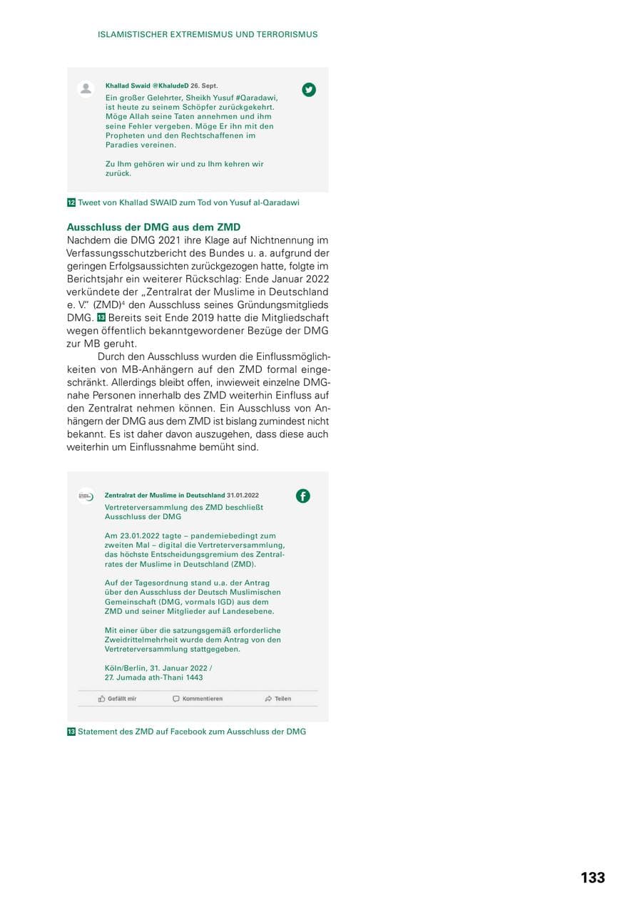 Seite 131 des Verfassungsschutzbericht 2022 Baden-Württemberg