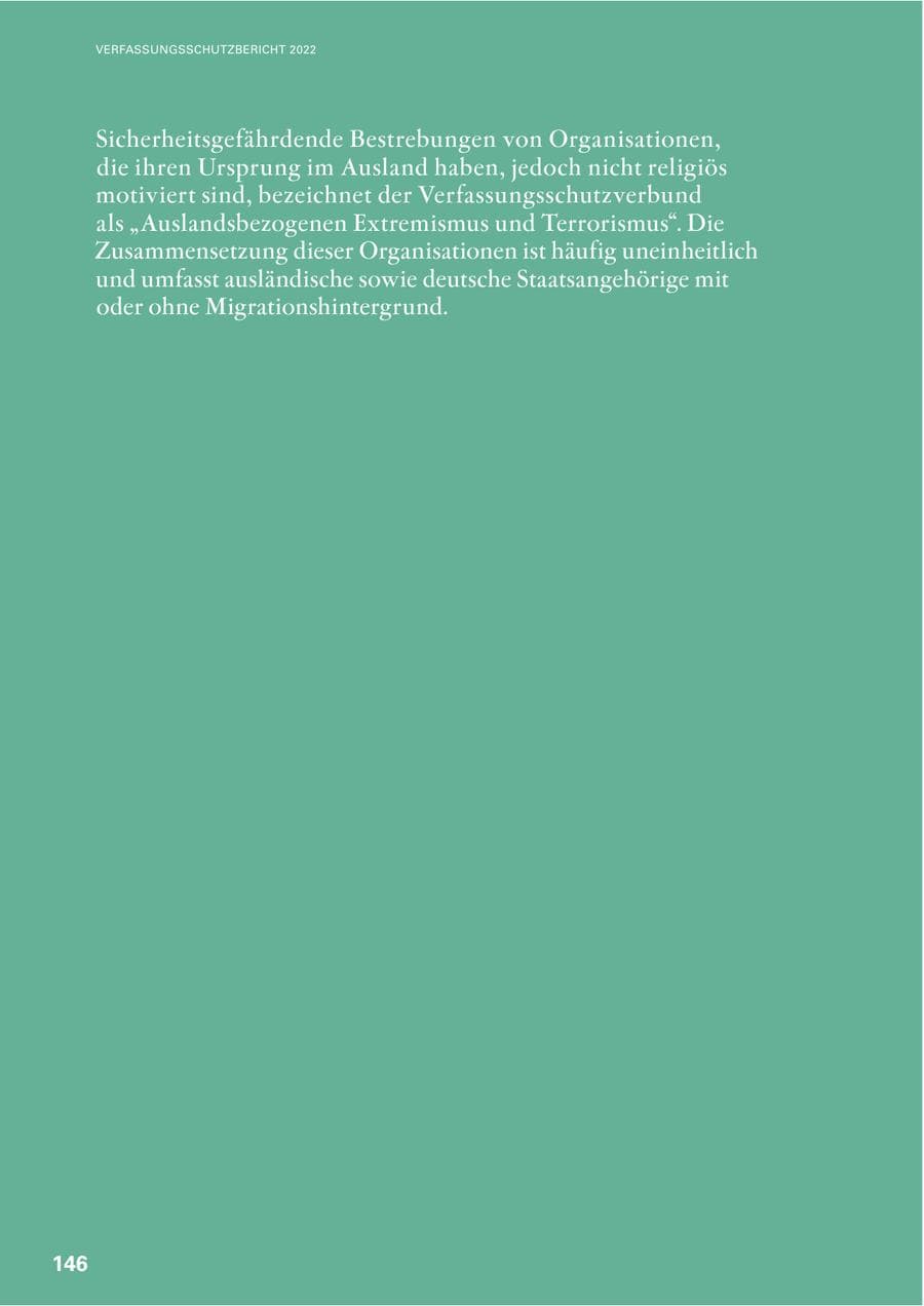 Seite 144 des Verfassungsschutzbericht 2022 Baden-Württemberg