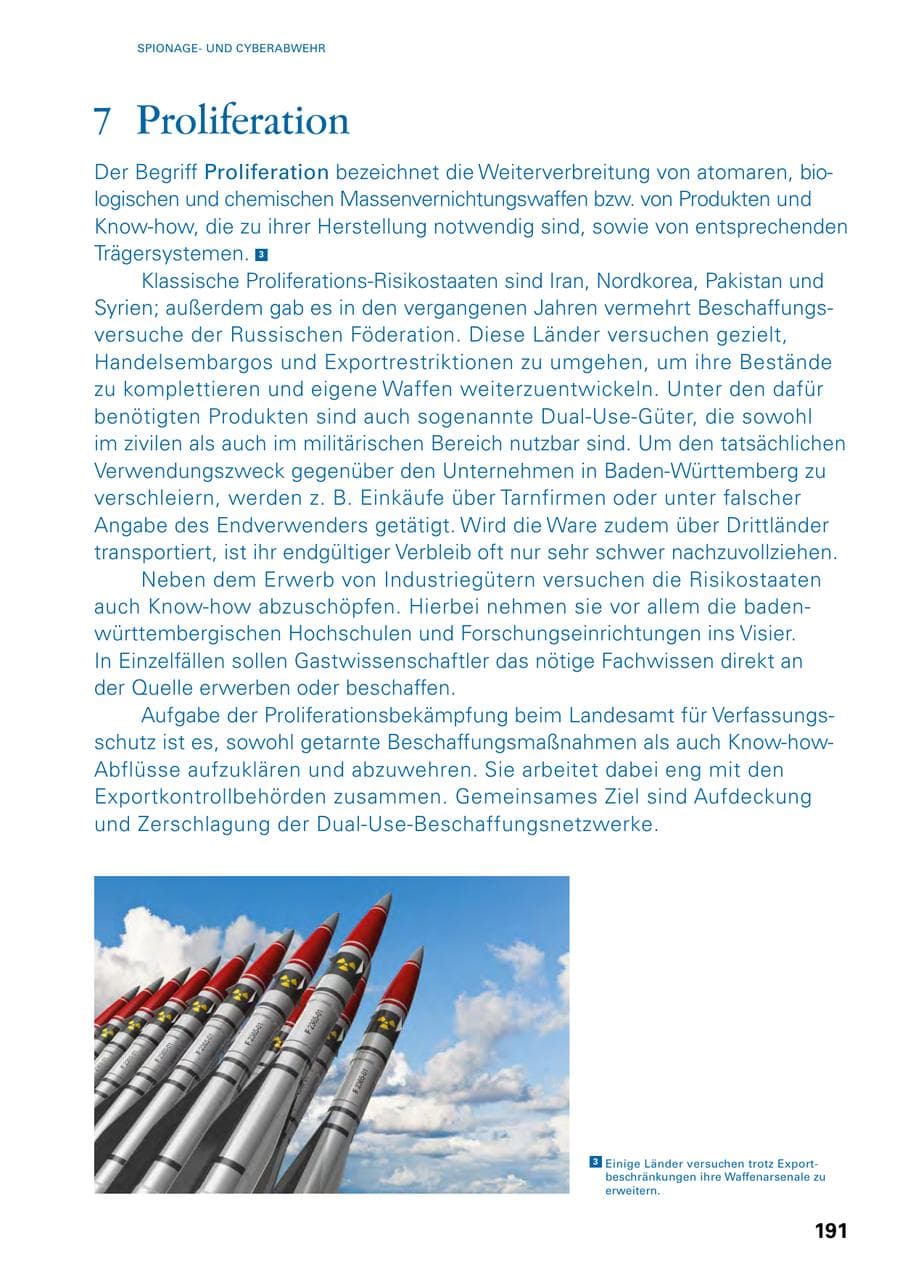 Seite 189 des Verfassungsschutzbericht 2022 Baden-Württemberg