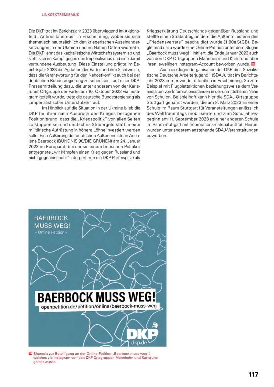 Seite 115 des Verfassungsschutzbericht 2023 Baden-Württemberg