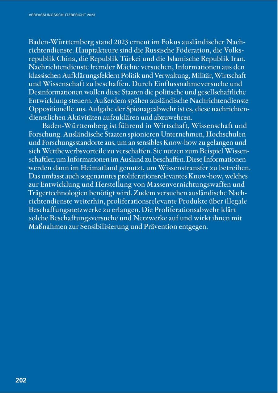 Seite 200 des Verfassungsschutzbericht 2023 Baden-Württemberg