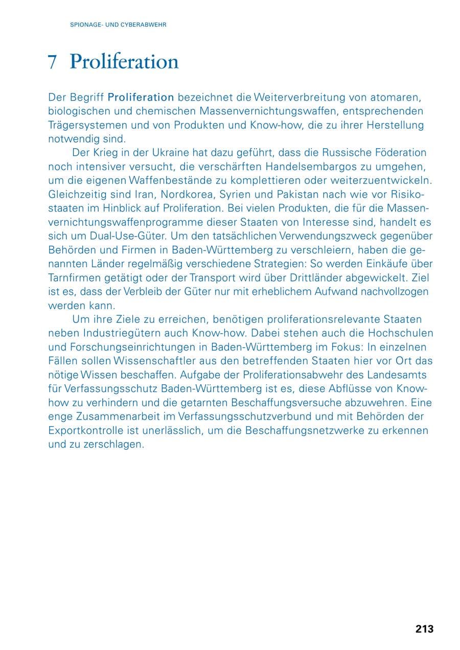 Seite 211 des Verfassungsschutzbericht 2023 Baden-Württemberg