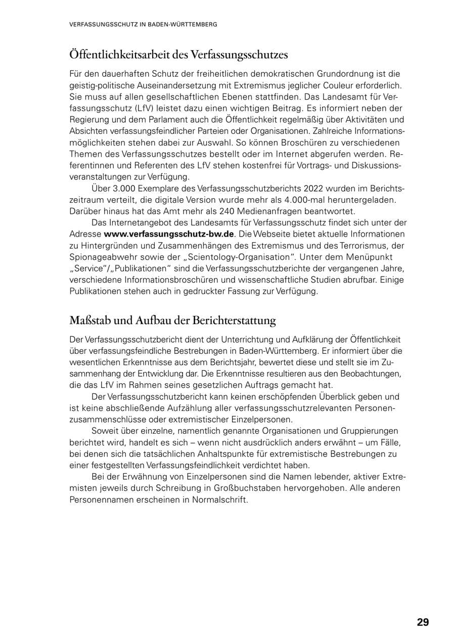 Seite 27 des Verfassungsschutzbericht 2023 Baden-Württemberg