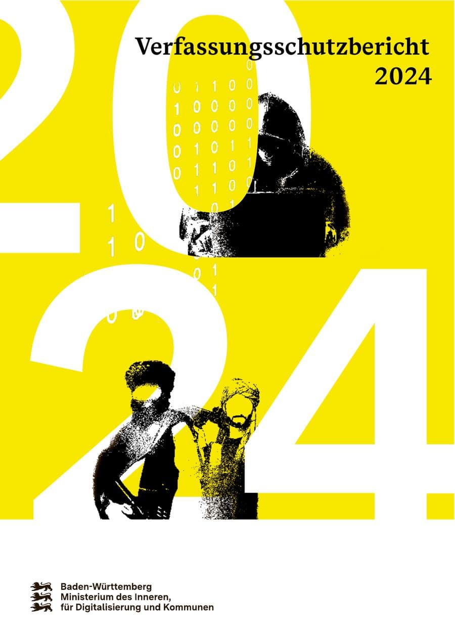 Seite 1 des Verfassungsschutzbericht 2024 Baden-Württemberg