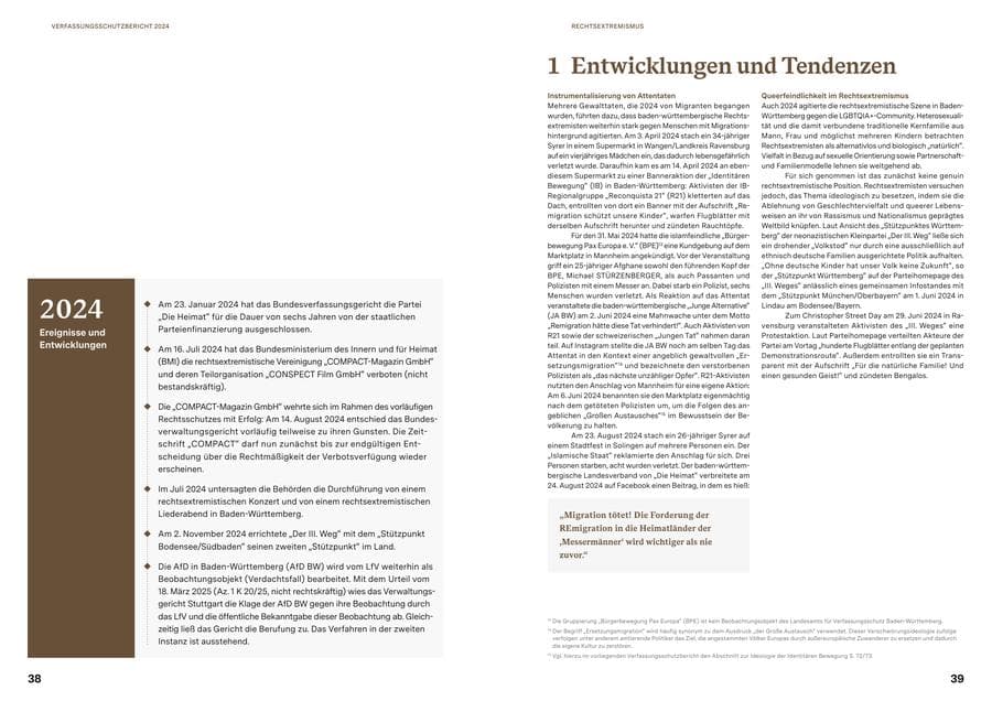 Seite 19 des Verfassungsschutzbericht 2024 Baden-Württemberg