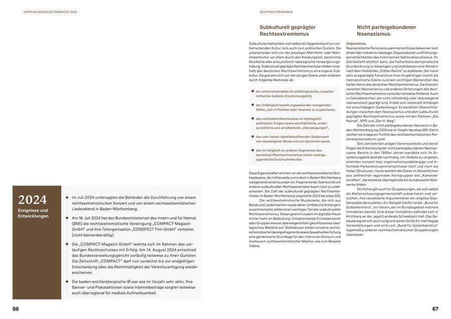 Seite 33 des Verfassungsschutzbericht 2024 Baden-Württemberg