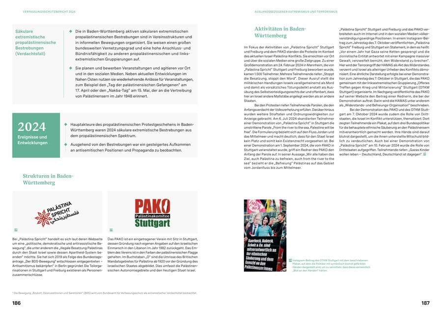Seite 93 des Verfassungsschutzbericht 2024 Baden-Württemberg
