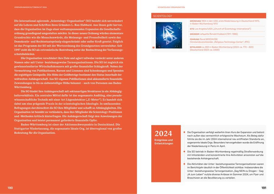 Seite 95 des Verfassungsschutzbericht 2024 Baden-Württemberg