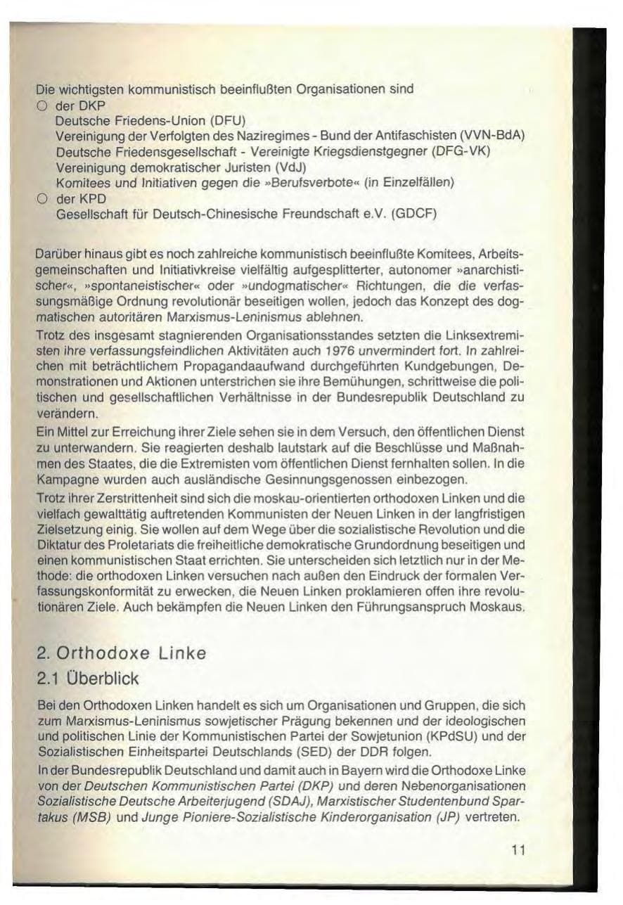Seite 13 des Verfassungsschutzbericht 1976 Bayern