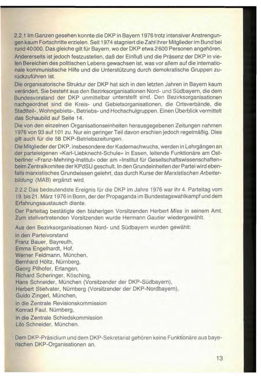 Seite 15 des Verfassungsschutzbericht 1976 Bayern